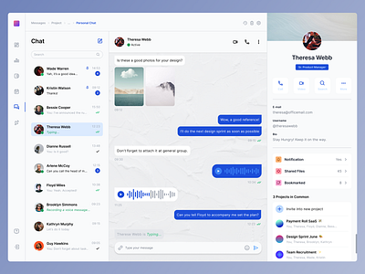 Messenger at Dashboard - Web business chat dashboard feature messages feature messaging ui user experience user interface ux web design