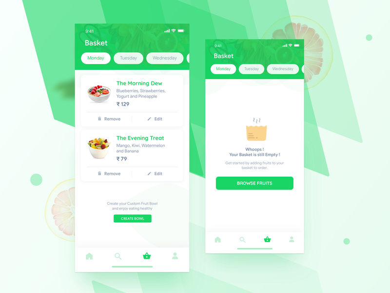 Fruits App Basket by Sahil Pandita on Dribbble