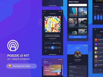 Podcast App UI KIT | Coming Soon  🔥🔥