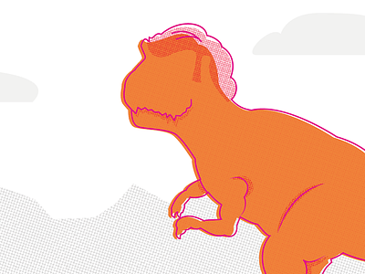 sexy rexy... say no more. creepers dino illustration mon amour orange pink rex manning day sexy rexy t rex trex
