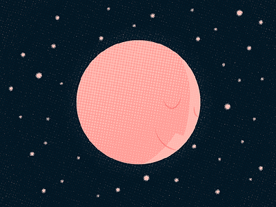 now with more star stuff... full illustration moon pink spring stars