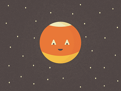 full corn moon... and he's pretty happy about it candy corn corn cute full harvest moon illustration moon moon face stars
