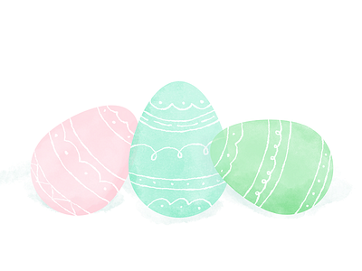 Just some eggs... easter eggs illustration spring watercolor