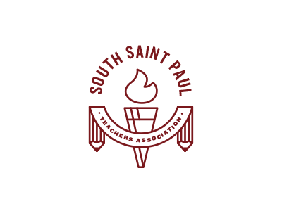 SSPTA banner education logo mn pencil south saint paul teacher torch union