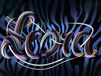 LETTERING – 3D zebra design lettering typography