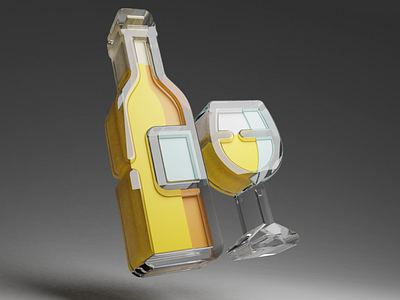3D – Wine Icon