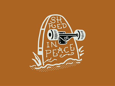Ride Slow | Shred in Peace american traditional grave hand lettering illustration lettering procreate skateboard skateboarding sketch tombstone type typography