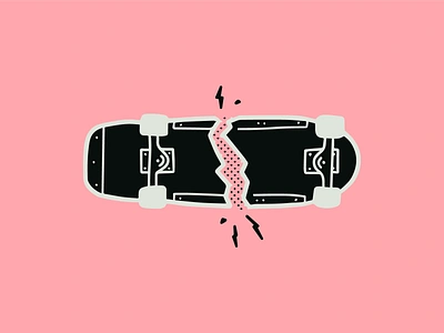 Ride Slow | Snapped draw drawing halftone illustration procreate skate skateboard skateboarding sketch