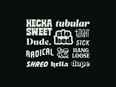 Ride Slow | Hecka Sweet font hand lettering layout lettering lingo skate slang surf type typeface typography