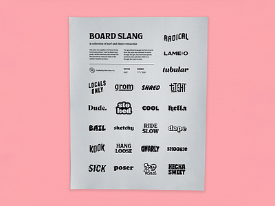 Ride Slow | Board Slang Print