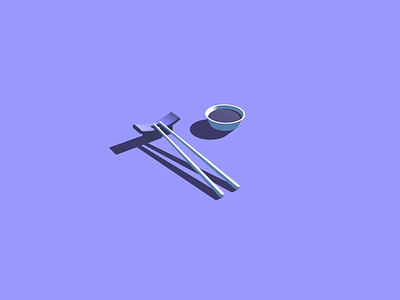 3D for Designers | Chopsticks 3d after effects animation chopsticks cinema4d dimension food illustration minimal modern motion simple