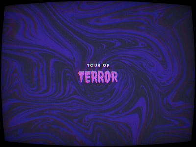 Tour of Terror | Announcement 2020 animation challenge halloween horror inktober logo october spooky tour of terror type typography