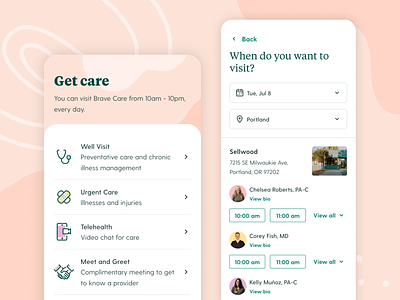Parent App | Get Care branding healthcare iconography interface medical mobile app pediatric care scheduling typography ui ux web design