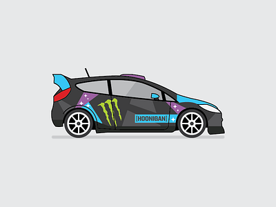 GRC | Ken Block car fiesta ford ken block racing rallycross red bull