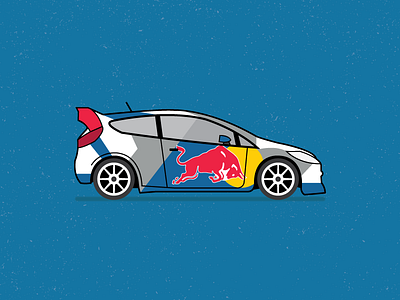 GRC | Joni Wiman car ford illustration joni wiman racing rallycross red bull