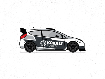 GRC | Patrik Sandell car flat ford illustration kobaltgrc patrik sandell racing rallycross red bull