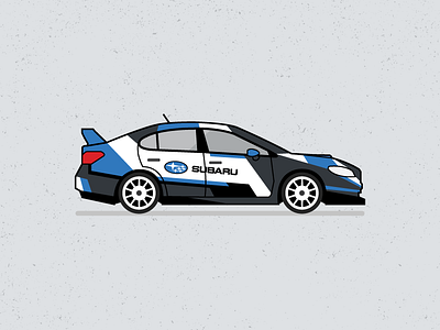 GRC | Sverre Isachsen car flat illustration racing rallycross red bull simple subaru sverre isachsen wrx