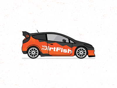 GRC | Tanner Whitten car dirtfish fiesta flat ford grc illustration racing rallycross red bull simple tanner written