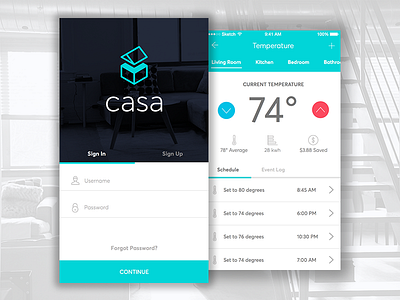 Design Orlando | Casa app controls home home automation house interface ios iphone mobile ui ux web