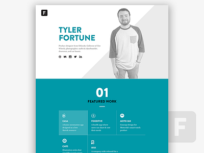 Personal | Brand & Portfolio brand branding flat one page personal brand personal site portfolio responsive sketch web design website