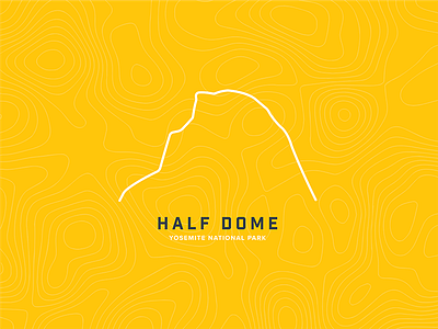 Traverse | Half Dome half dome illustration line linework minimal mountain national park pattern poster print simple yosemite