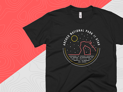 Traverse | Arches Badge Shirt arches badge flat illustration line logo national park outdoors simple typography utah