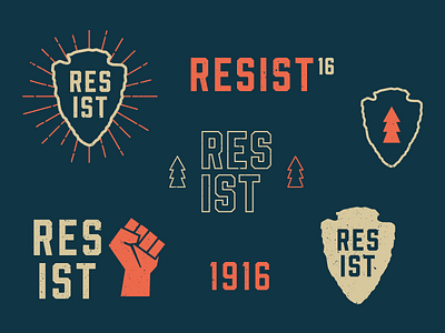 Traverse | NPS Resist Exploration arrowhead badge brand branding logo national park nature nps outdoors resist tree typography