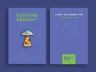 Alien 'Za Enamel Pin | Backer Cards