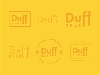 Cartoon Rebrand | Duff Beer badge beer brand branding brewery cartoon duff beer icon logo simpsons type typography