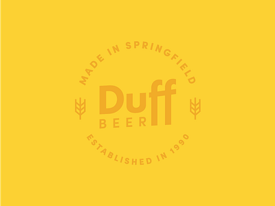 Cartoon Rebrand | Duff Beer Badge badge beer brand branding brewery cartoon duff beer icon logo simpsons type typography