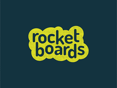 Cartoon Rebrand | Rocket Boards Logo badge brand branding cartoon logo rocket power skateboard skull space surf type typography