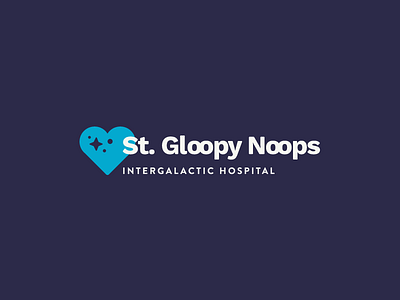 Cartoon Rebrand | St. Gloopy Noops Hospital badge brand branding cartoon color health hospital logo rick and morty st gloopy noops type typography