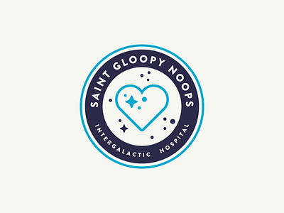 Cartoon Rebrand | St. Gloopy Noops Badge badge brand branding cartoon color health hospital logo rick and morty st gloopy noops type typography