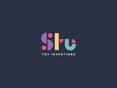 Cartoon Rebrand | Stu Toy Inventions brand branding color colorful geometric logo logotype rugrats shapes type typography wordmark