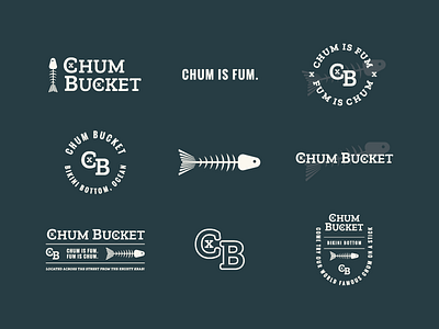 Cartoon Rebrand | Chum Bucket Assets badge brand branding chum bucket color logo monogram restaurant seafood spongebob type typography