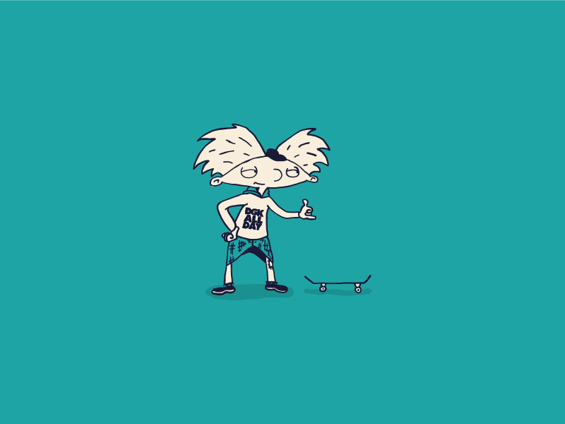 Cartoon Skate Punks | Hey Arnold by Ty Fortune on Dribbble