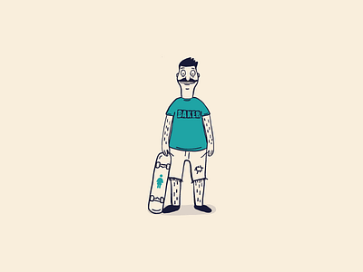 Cartoon Skate Punks | Bob Belcher bob belcher bobs burgers cartoon color draw drawing illustration illustrator lowbrow skate skateboard sketch