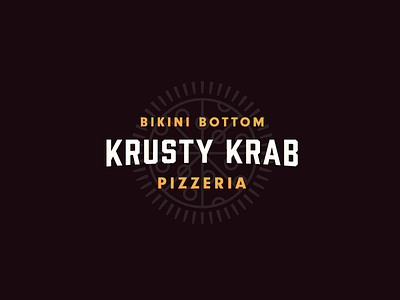 Cartoon Rebrand | Krusty Krab Pizza brand branding cartoon color krusty krab logo modern pizza restaurant spongebob type typography