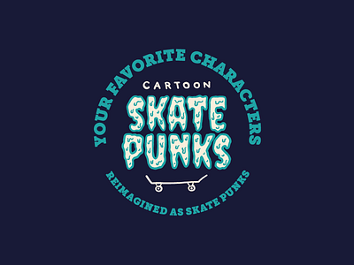 Cartoon Skate Punks | Badge badge brand branding cartoon color logo punk skate skateboard type typography