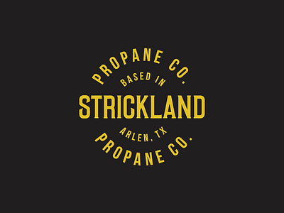 Cartoon Rebrand | Strickland Propane Badge badge brand branding cartoon color king of the hill logo logotype propane strickland type typography