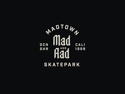 Cartoon Rebrand | Madtown Badge badge blackletter brand branding cartoon color rocket power skate skateboard skateboarding type typography