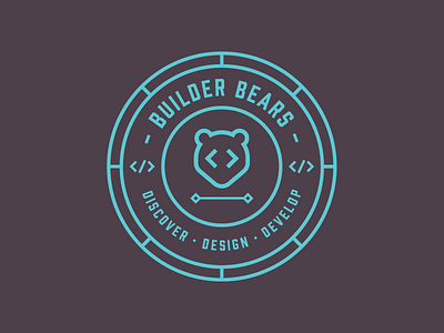 Builder Bears | Badge badge brand branding code color development font logo logomark type typography