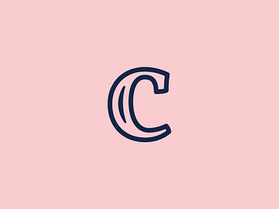 Cakeface Fortune | Monogram beauty brand branding c color cosmetics logo makeup monogram type typography wordmark