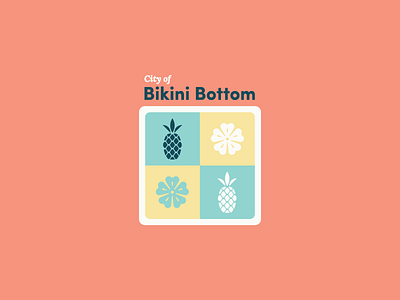 Cartoon Rebrand | Bikini Bottom brand branding cartoon color flower logo nickelodeon pineapple spongebob tropical type typography