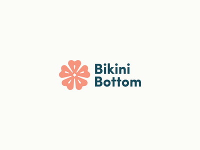 Cartoon Rebrand | Bikini Bottom Logo brand branding cartoon color flower logo nickelodeon ocean spongebob tropical type typography