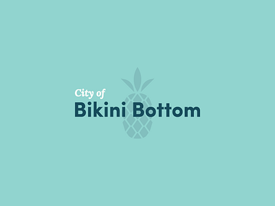 Cartoon Rebrand | Bikini Bottom Logo Variant brand branding cartoon color logo nickelodeon ocean pineapple spongebob tropical type typography