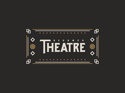 Cartoon Rebrand | Bedrock Theatre brand branding cartoon color flintstones line logo rebrand retro type typography wordmark