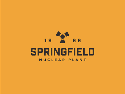 Cartoon Rebrand | Springfield Nuclear Plant biohazard brand branding cartoon color logo nuclear rebrand simpsons type typography wordmark
