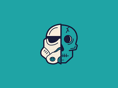 Star Wars Day | Skulltrooper avatar color colorful illustration illustrator may 4 scifi simple skeleton skull star wars stormtrooper