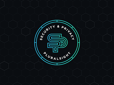 Security & Privacy | Badge badge brand branding logo monogram pluralsight privacy security sp tech type typography